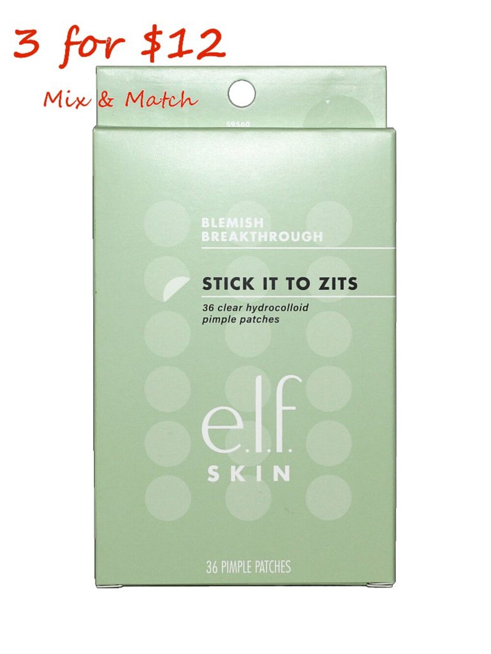 E.L.F Skin Blemish Breakthrough Stick It to Zits 36-ct Clear Pimple Patches